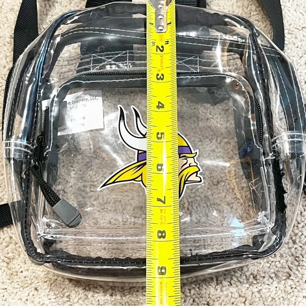 Minnesota Vikings Clear Backpack Stadium Game Day Football US Bank Stadium Logo